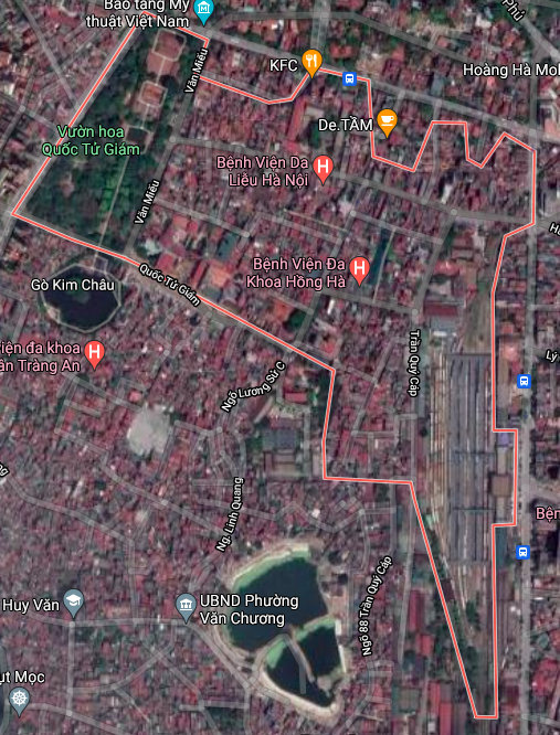 Bản đồ quy hoạch sử dụng đất phường Văn Miếu, Đống Đa, Hà Nội - Ảnh 1.