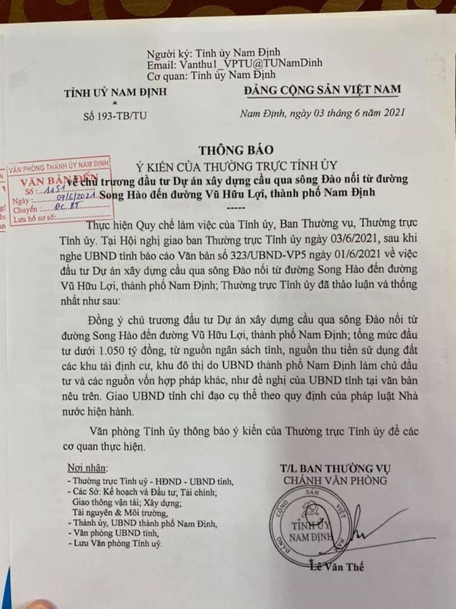 Nam Định chủ trương đầu tư 2 dự án cầu, đường nghìn tỷ - Ảnh 1. Nam Định chủ trương đầu tư 2 dự án cầu, đường nghìn tỷ - Ảnh 1.