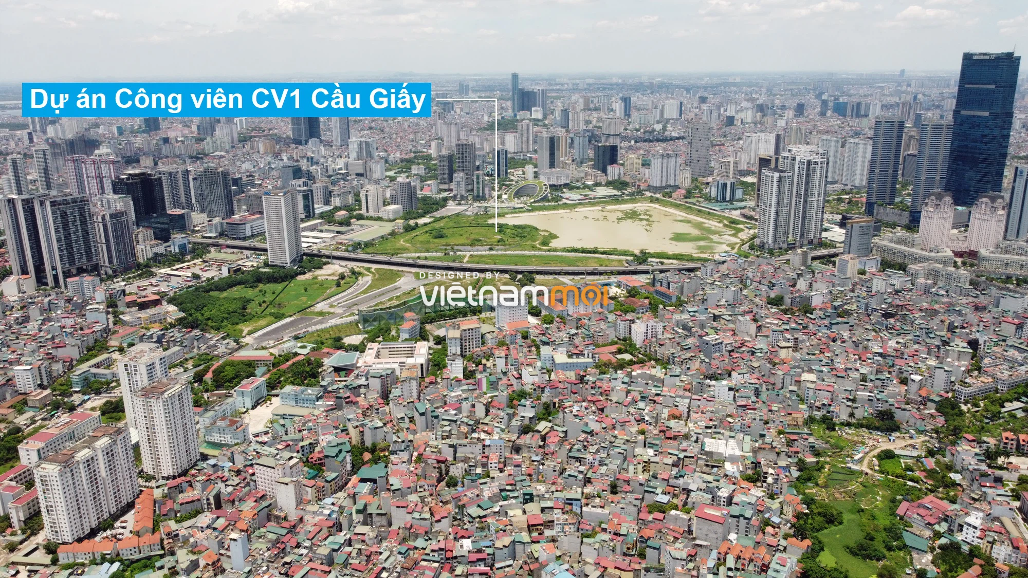 Công viên CV1 Cầu Giấy điều chỉnh tiến độ, hoàn thành vào quý IV/2021 - Ảnh 1. Công viên CV1 Cầu Giấy điều chỉnh tiến độ, hoàn thành vào quý IV/2021 - Ảnh 1.
