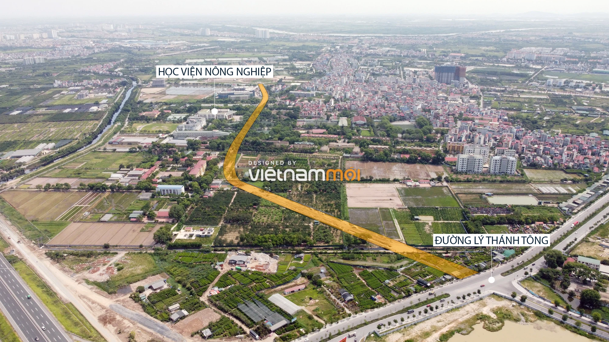 Toàn cảnh tuyến đường từ Vinhomes Ocean Park đến QL5 qua Học viện Nông nghiệp đang mở theo quy hoạch ở Hà Nội - Ảnh 2. Toàn cảnh tuyến đường từ Vinhomes Ocean Park đến QL5 qua Học viện Nông nghiệp đang mở theo quy hoạch ở Hà Nội - Ảnh 2.
