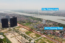 Hà Nội yêu cầu đẩy nhanh tiến độ làm đường 6 làn xe nối cầu Nhật Tân với KCN Nam Thăng Long