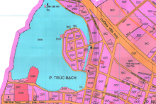 Bản đồ quy hoạch sử dụng đất phường Trúc Bạch, Ba Đình, Hà Nội