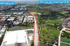 Toàn cảnh tuyến đường từ KĐT Đặng Xá đến Ỷ Lan đang mở theo quy hoạch ở Hà Nội