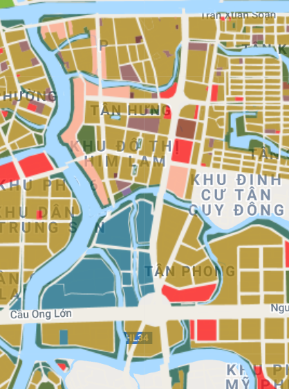 Bản đồ quy hoạch sử dụng đất phường Tân Hưng, quận 7, TP HCM - Ảnh 2.
