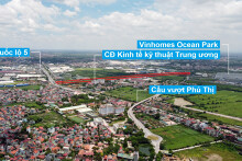 Đường sẽ mở theo quy hoạch xung quanh khu đô thị Vinhomes Ocean Park (phần 1)
