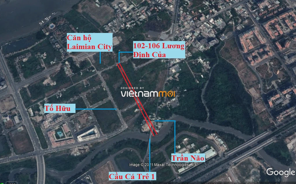 Đường sẽ mở theo quy hoạch ở phường Bình Khánh (cũ), quận 2, Thủ Đức, TP HCM (phần 1) - Ảnh 2. Đường sẽ mở theo quy hoạch ở phường Bình Khánh (cũ), quận 2, Thủ Đức, TP HCM (phần 1) - Ảnh 2.