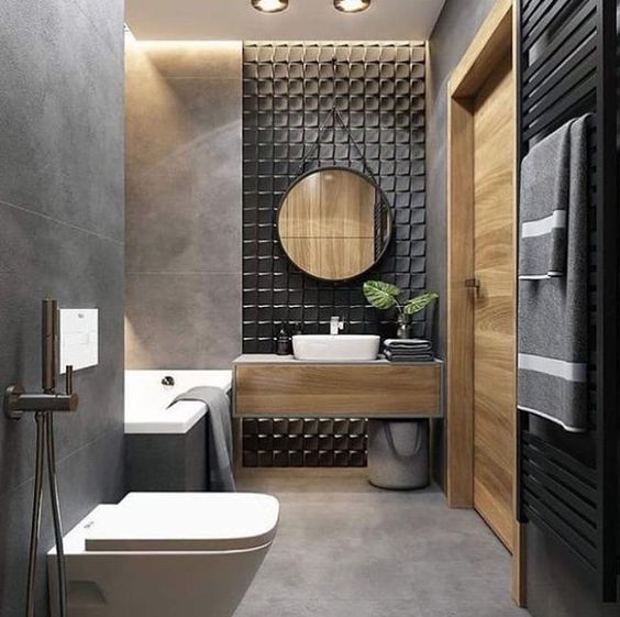 Gợi ý cách bố trí nhà vệ sinh nhỏ đẹp, tiện nghi cho ngôi nhà của bạn - Ảnh 4. Gợi ý cách bố trí nhà vệ sinh nhỏ đẹp, tiện nghi cho ngôi nhà của bạn - Ảnh 4.