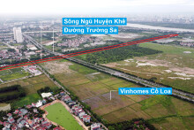 Đường sẽ mở theo quy hoạch xung quanh khu đô thị Vinhomes Cổ Loa (phần 1)