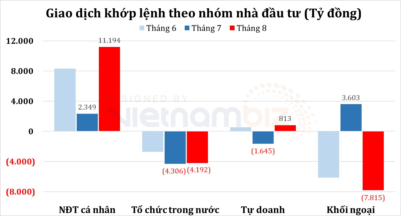 Tháng 8: Cá nhân trong nước đánh dấu tháng mua ròng nhiều thứ 2 kể từ đầu năm - Ảnh 1.