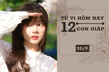 Tử vi hàng ngày hôm nay 20/9 của 12 con giáp: Mão gia đạo bình an, Thân chú ý sức khỏe
