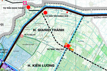 Bản đồ quy hoạch giao thông huyện Giang Thành, tỉnh Kiên Giang