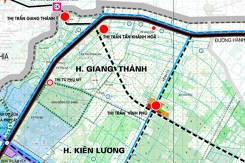 Bản đồ quy hoạch giao thông huyện Giang Thành, tỉnh Kiên Giang