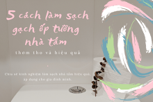5 cách làm sạch gạch ốp tường nhà tắm mang lại hiệu quả cao
