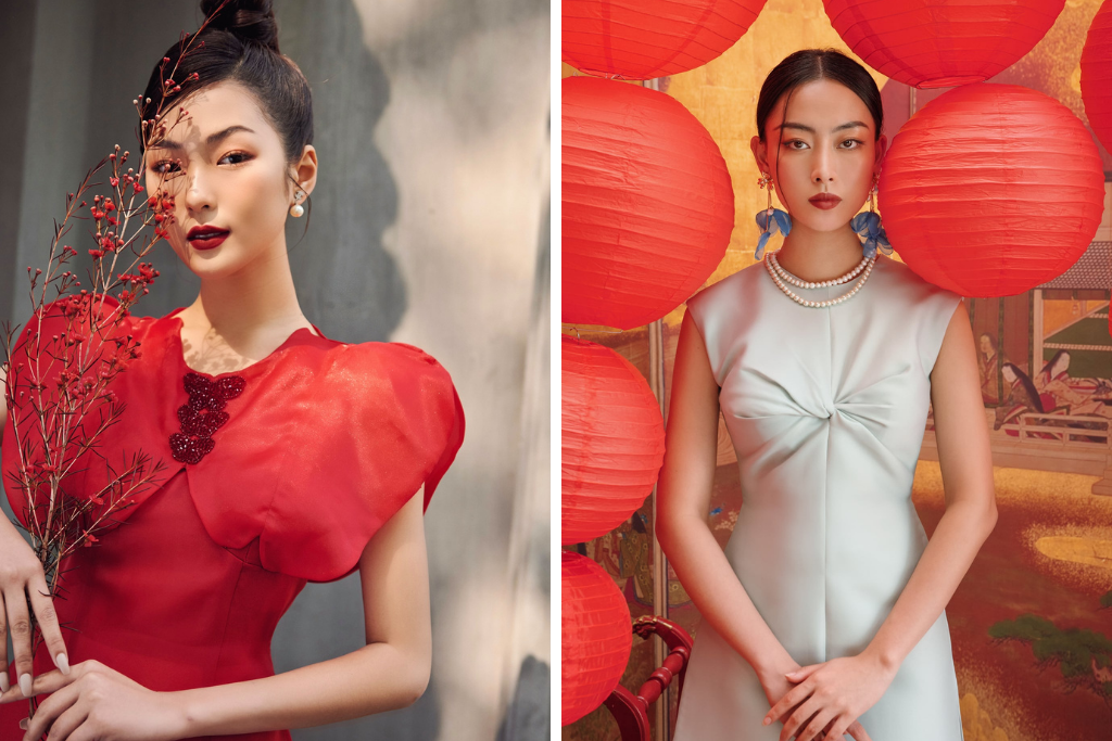 5 xu hướng áo dài Tết 2022 cho các ‘nàng thơ’ đón Tết - Ảnh 5. 5 xu hướng áo dài Tết 2022 cho các ‘nàng thơ’ đón Tết - Ảnh 5.