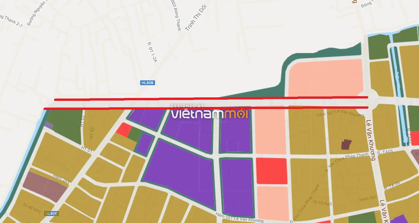 Đường sẽ mở theo quy hoạch ở phường Hiệp Thành, quận 12, TP HCM (phần 7) - Ảnh 2. Đường sẽ mở theo quy hoạch ở phường Hiệp Thành, quận 12, TP HCM (phần 7) - Ảnh 2.