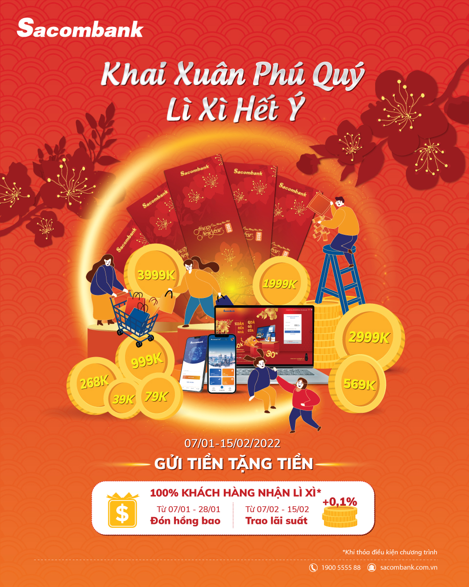Top chương trình khuyến mại Tết hấp dẫn của các ngân hàng năm 2022 - Ảnh 2. Top chương trình khuyến mại Tết hấp dẫn của các ngân hàng năm 2022 - Ảnh 2.
