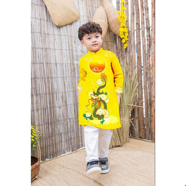 Các mẫu áo dài Tết cho bé diện chơi Xuân đẹp nhất - Ảnh 11. Các mẫu áo dài Tết cho bé diện chơi Xuân đẹp nhất - Ảnh 11.