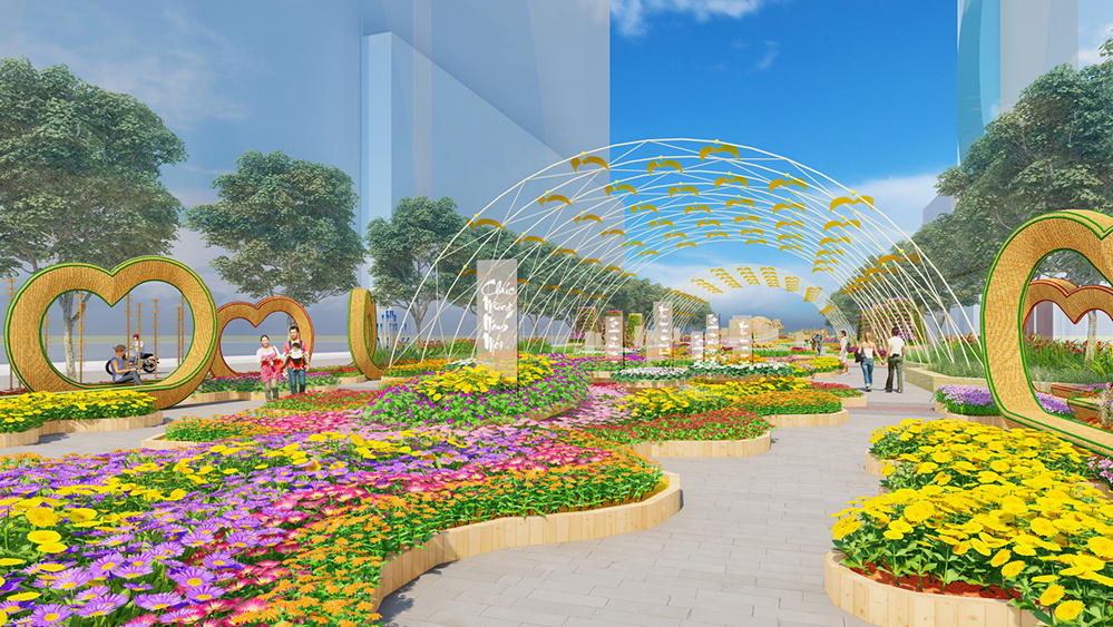 Ngập tràn sắc xuân tại đường hoa Nguyễn Huệ Tết Nhâm Dần 2022 - Ảnh 1. Ngập tràn sắc xuân tại đường hoa Nguyễn Huệ Tết Nhâm Dần 2022 - Ảnh 1.