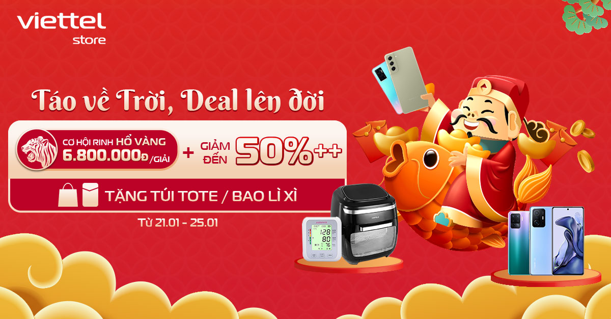 ‘Táo lên trời – Deal lên đời’: Cơ hội rinh hổ vàng may mắn cùng Viettel Store - Ảnh 1. ‘Táo lên trời – Deal lên đời’: Cơ hội rinh hổ vàng may mắn cùng Viettel Store - Ảnh 1.