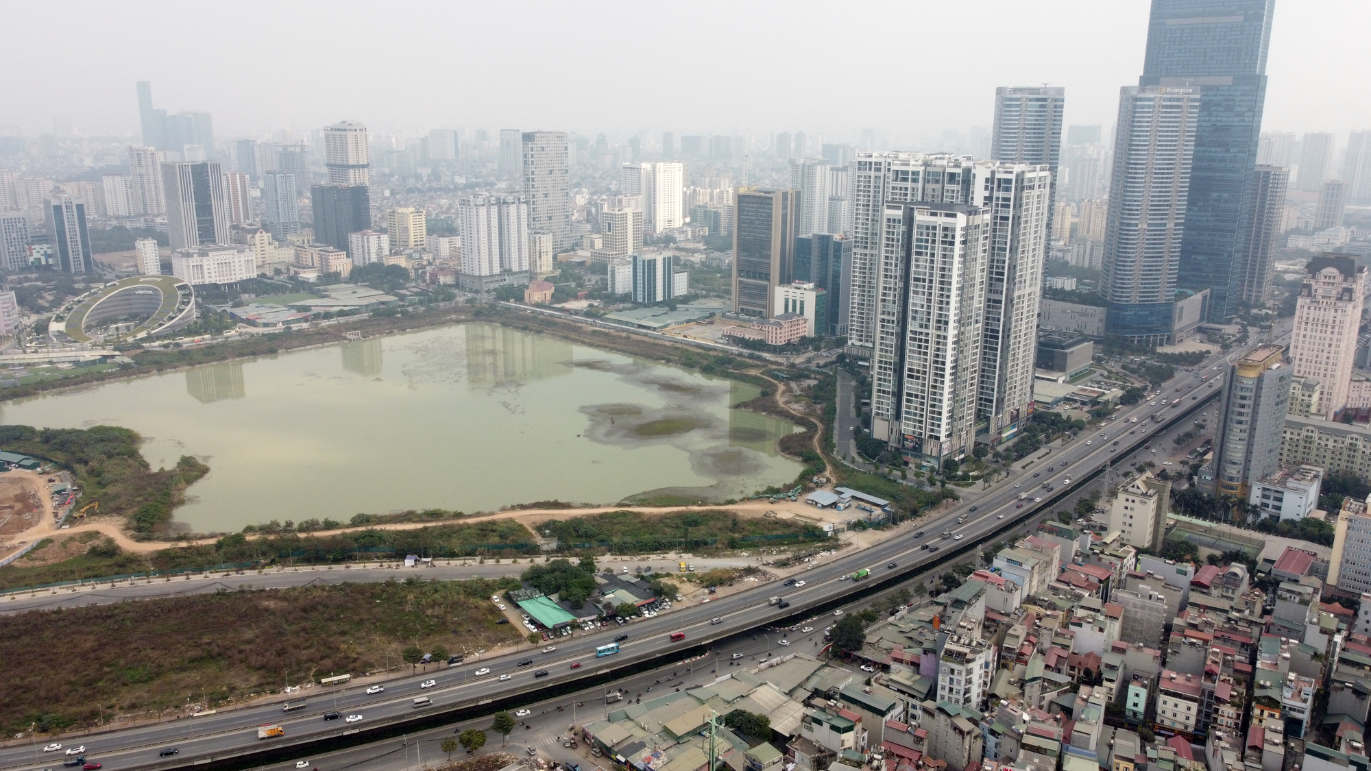 Dự án công viên và hồ điều hòa tại Cầu Giấy tiếp tục nới hạn hoàn thành đến tháng 10/2022 - Ảnh 1. Dự án công viên và hồ điều hòa tại Cầu Giấy tiếp tục nới hạn hoàn thành đến tháng 10/2022 - Ảnh 1.