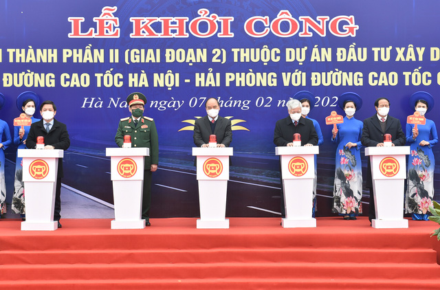 Khởi công tuyến đường nối cao tốc Hà Nội - Hải Phòng với Cầu Giẽ - Ninh Bình - Ảnh 1.