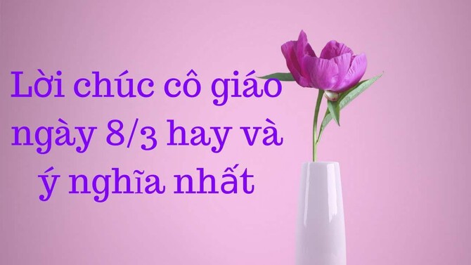 Những Lời Chúc 8/3 Ý Nghĩa Cho Cô Giáo