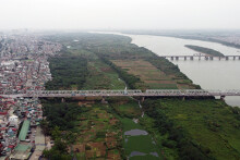 Cận cảnh khu vực bãi giữa sông Hồng dự kiến làm công viên văn hóa, du lịch