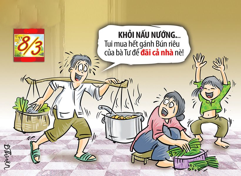 20 bức tranh biếm họa ngày 8/3 đáng suy ngẫm năm 2022 - Ảnh 10.