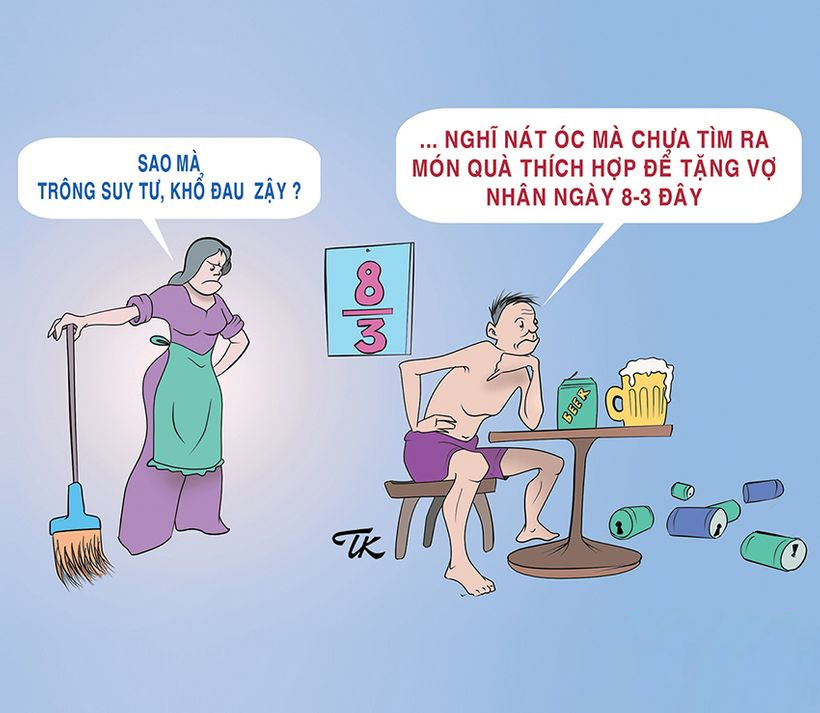 20 bức tranh biếm họa ngày 8/3 đáng suy ngẫm năm 2022 - Ảnh 9.