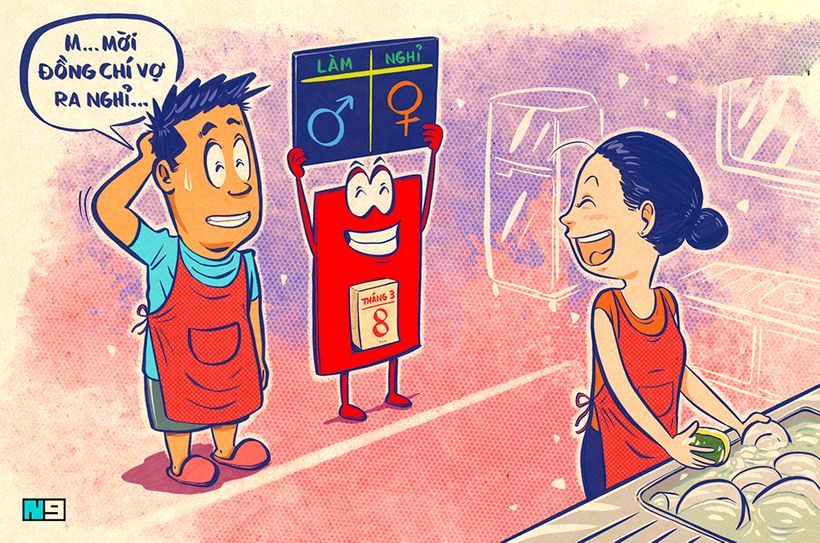 20 bức tranh biếm họa ngày 8/3 đáng suy ngẫm năm 2022 - Ảnh 11.