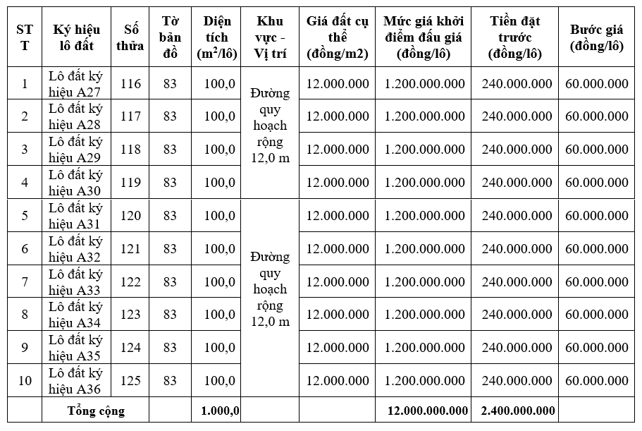 Thừa Thiên Huế sắp đấu giá 10 lô đất ở đô thị, từ 1,2 tỷ đồng/lô - Ảnh 1. Thừa Thiên Huế sắp đấu giá 10 lô đất ở đô thị, từ 1,2 tỷ đồng/lô - Ảnh 1.