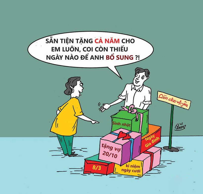 20 bức tranh biếm họa ngày 8/3 đáng suy ngẫm năm 2022 - Ảnh 3.