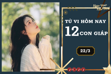 Tử vi hàng ngày hôm nay 22/3 của 12 con giáp: Tỵ tình duyên lận đận, Hợi sự nghiệp hanh thông