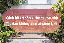 Cách bố trí sân vườn trước nhà độc đáo không phải ai cũng biết