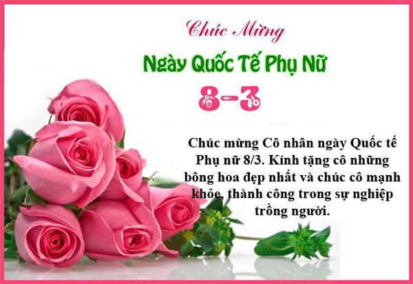 Lời chúc 8/3 cho cô giáo mầm non hay và ý nghĩa - Ảnh 1. Lời chúc 8/3 cho cô giáo mầm non hay và ý nghĩa - Ảnh 1.