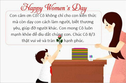 Lời chúc 8/3 cho cô giáo mầm non hay và ý nghĩa