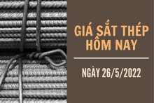 Giá sắt thép xây dựng hôm nay 26/5: Nối dài đà giảm, giá thép thanh về mức 4.479 nhân dân tệ/tấn