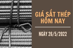 Giá sắt thép xây dựng hôm nay 26/5: Nối dài đà giảm, giá thép thanh về mức 4.479 nhân dân tệ/tấn