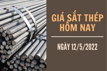 Giá sắt thép xây dựng hôm nay 12/5: Quay đầu giảm, về mức 4.656 nhân dân tệ/tấn