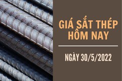Giá sắt thép xây dựng hôm nay 30/5: Tăng trở lại trên mức 4.600 nhân dân tệ/tấn