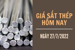 Giá sắt thép xây dựng hôm nay 27/7: Tiếp tục giảm, ghi nhận mức 3.831 nhân dân tệ/tấn