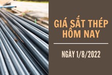 Giá sắt thép xây dựng hôm nay 1/8: Duy trì đà tăng, trở lại trên mốc 4.000 nhân dân tệ/tấn
