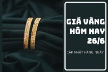 Giá vàng hôm nay 26/6: Vàng SJC giảm 50.000 - 100.000 đồng/lượng trong tuần qua
