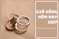 Giá vàng hôm nay 30/7: Vàng SJC điều chỉnh tăng 100.000 đồng/lượng trong phiên giao dịch cuối tuần
