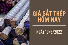 Giá sắt thép xây dựng hôm nay 10/6: Giảm trở lại mức 4.779 nhân dân tệ/tấn