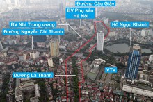 Những khu đất sẽ thu hồi làm đường Vành đai 1 đoạn Hoàng Cầu - Voi Phục
