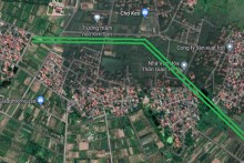 Đường có thể mở theo quy hoạch ở xã Kim Sơn, huyện Gia Lâm, Hà Nội (phần 1)
