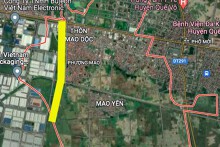 Đường sẽ mở theo quy hoạch ở xã Phượng Mao, huyện Quế Võ, Bắc Ninh