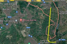 Đường sẽ mở theo quy hoạch ở xã Yên Sơn, Quốc Oai, Hà Nội