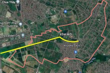 Đường sẽ mở theo quy hoạch ở xã Phượng Cách, Quốc Oai, Hà Nội
